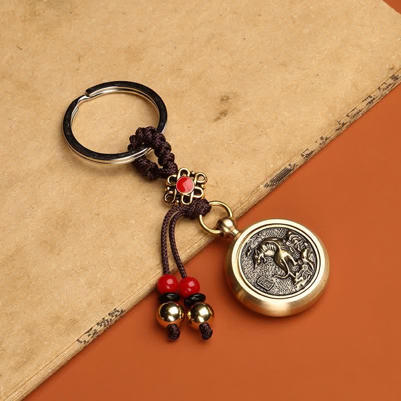 12 portachiavi zodiaco cinese benedizione ricchezza fortuna - Image 13