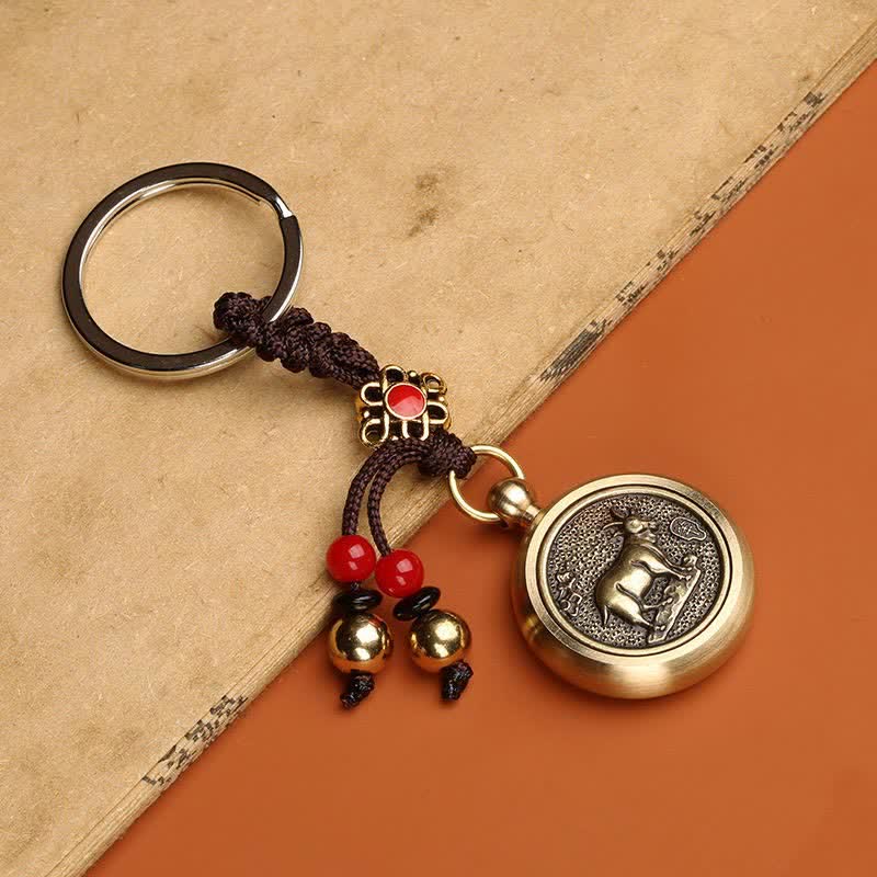 12 portachiavi zodiaco cinese benedizione ricchezza fortuna - Image 19