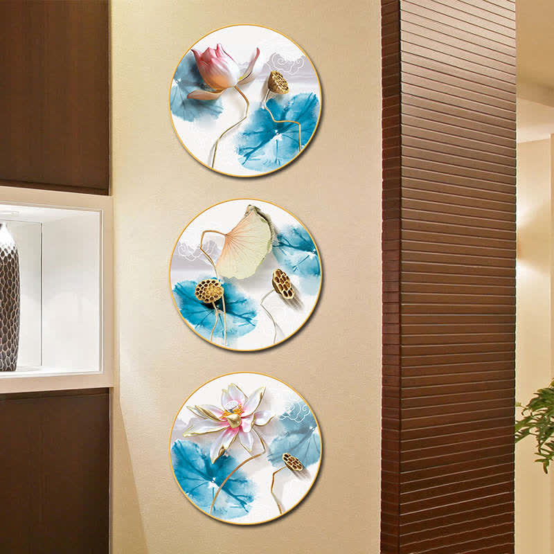 3 pezzi Adesivi murali per meditazione e illuminazione con fiori di loto - Image 6