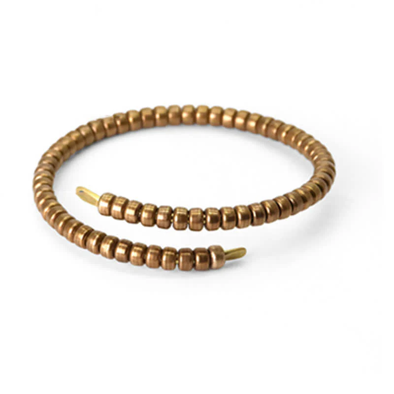 Bracciale regolabile con polsino in rame con design vintage Buddha Stones - Image 10