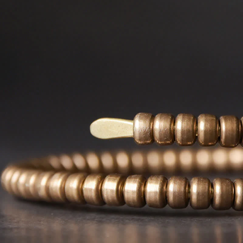 Bracciale regolabile con polsino in rame con design vintage Buddha Stones - Image 8