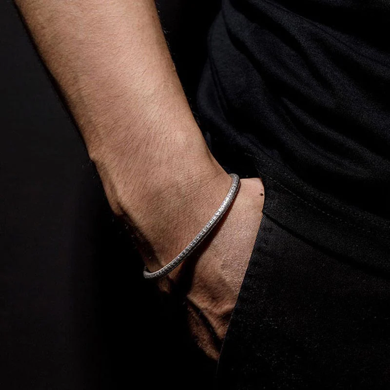 Braccialetto della fortuna in rame bianco Buddha Stones cuore tibetano Sutra - Image 3