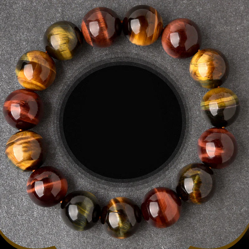 Braccialetto di protezione positiva con occhio di tigre naturale Buddha Stones - Image 4