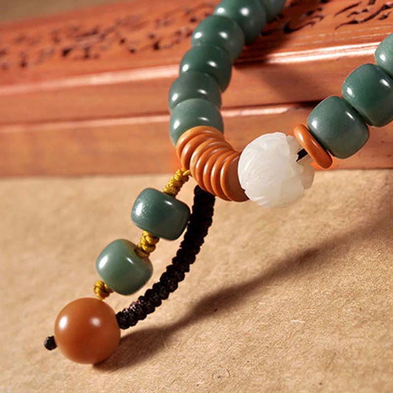 Braccialetto di successo Buddha Stones Lotus Cyan Bodhi Seed - Image 6