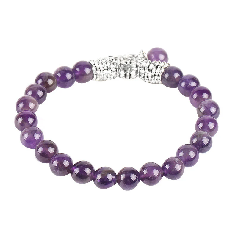 Braccialetto elastico portafortuna con albero della vita in pietra preziosa naturale Buddha Stones - Image 5