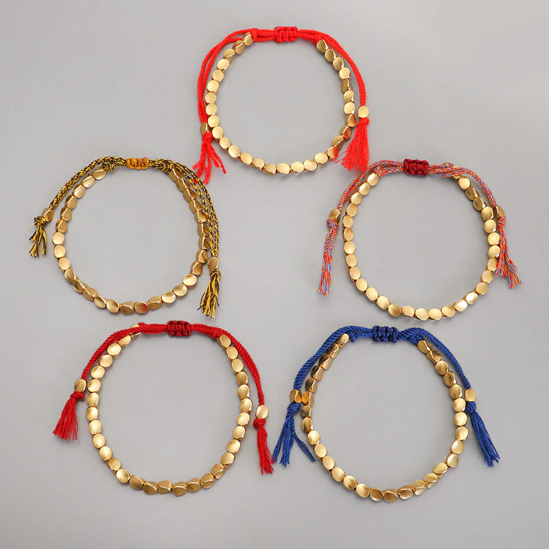 Braccialetto portafortuna con perline di rame tibetano Buddha Stones - Image 12