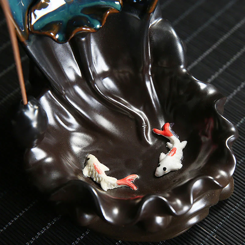 Bruciatore di incenso a cascata Buddha Stones, porta incenso a riflusso - Image 7