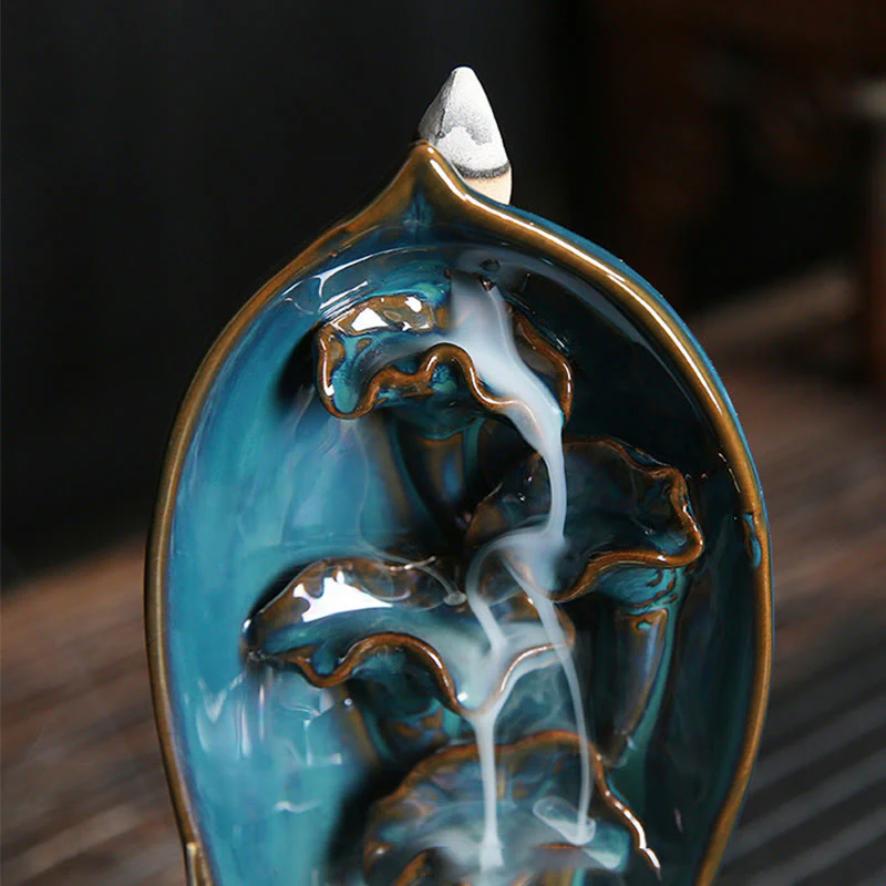 Bruciatore di incenso a cascata Buddha Stones, porta incenso a riflusso - Image 8