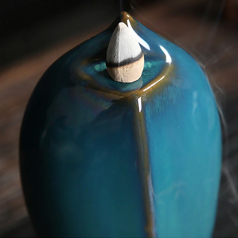 Bruciatore di incenso a cascata Buddha Stones, porta incenso a riflusso - Image 9