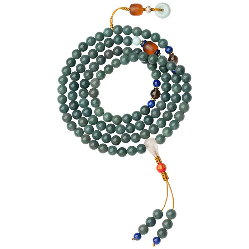 Buddha Stones 108 Perle Bodhi Seed Benedizione Meditazione Bracciale Mala - Image 6