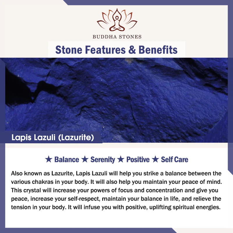 Buddha Stones 108 perle Lazurite Lapislazzuli Simbolo del loto Ciondolo Mala positivo - Image 7