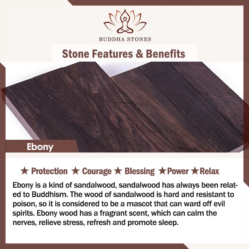 Buddha Stones Avalokitesvara Ebano Loto Armonia Benedizione Decorazione della casa - Image 9