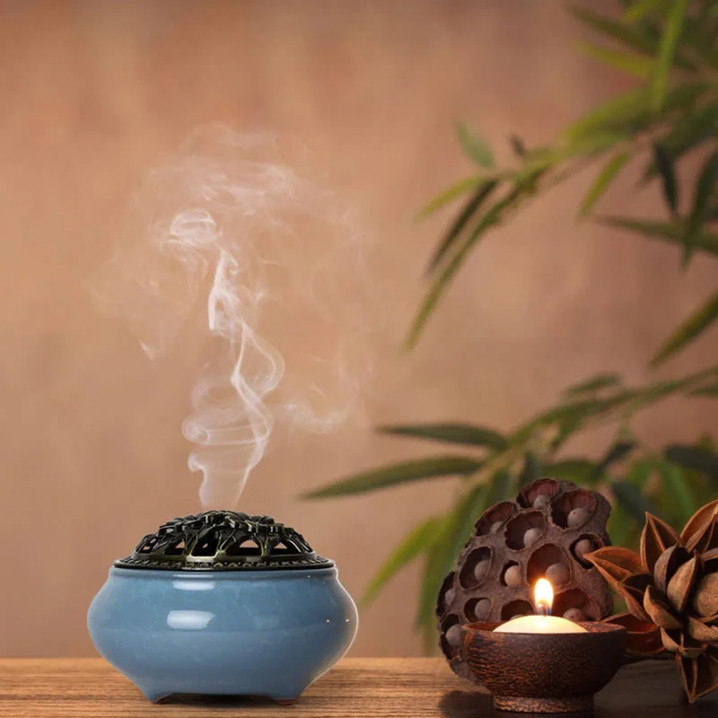 Buddha Stones Bruciatore di incenso in ceramica colorata - Image 3