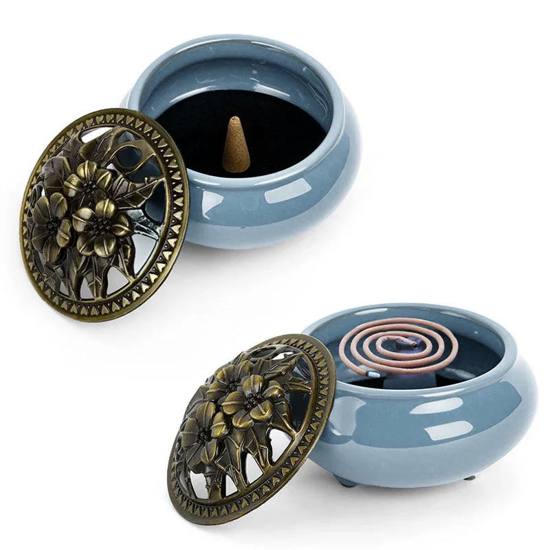 Buddha Stones Bruciatore di incenso in ceramica colorata - Image 7