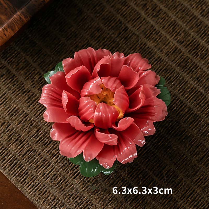 Buddha Stones, bruciatore di incenso in ceramica con benedizione del loto tibetano, decorazione - Image 12