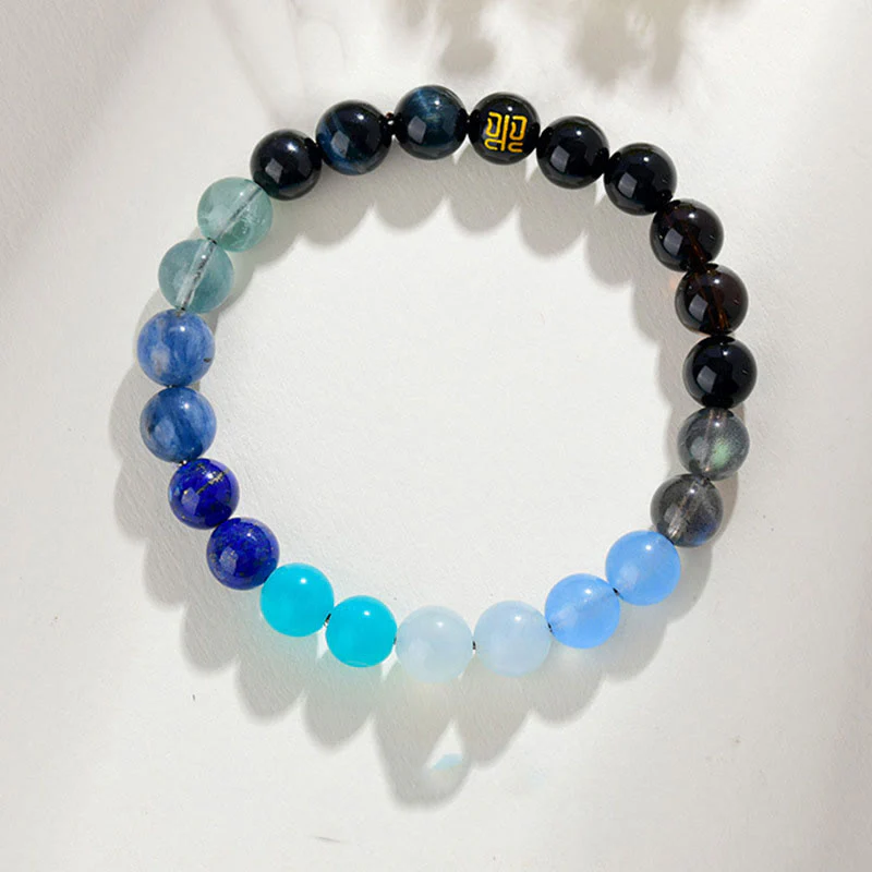 Buddha Stones Cinque Elementi Vari Agata Cristallo Quarzo Rutilato Occhio di Tigre Agata Gialla Citrino Braccialetto della Fortuna - Image 24