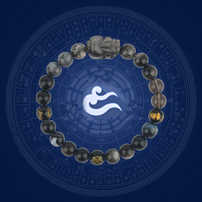 Buddha Stones Cinque Elementi Vari Cristallo Agata Pixiu Bracciale Ricchezza - Image 15