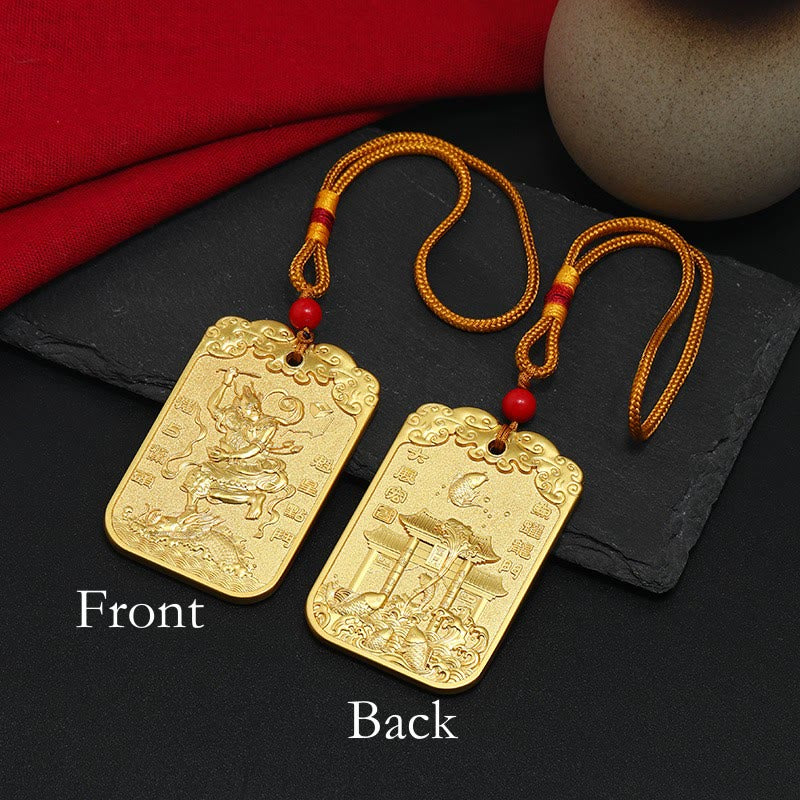 Buddha Stones Feng Shui Stella di buon auspicio Penna Wenchang Pagoda Pesce Koi Decorazione da appendere all'auto - Image 3