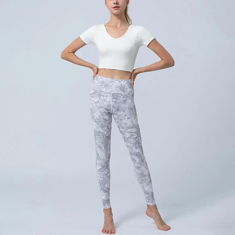 Buddha Stones Flowers Leaves Stampa Sport Fitness Yoga Leggings a vita alta Pantaloni da yoga da donna - Image 15