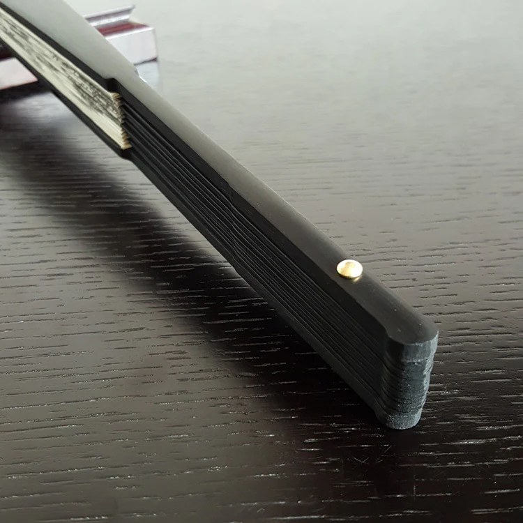 Buddha Stones Grande Muraglia Montagne Alberi Gru Bambù Ventilatore pieghevole in bambù portatile 33,5 cm - Image 5