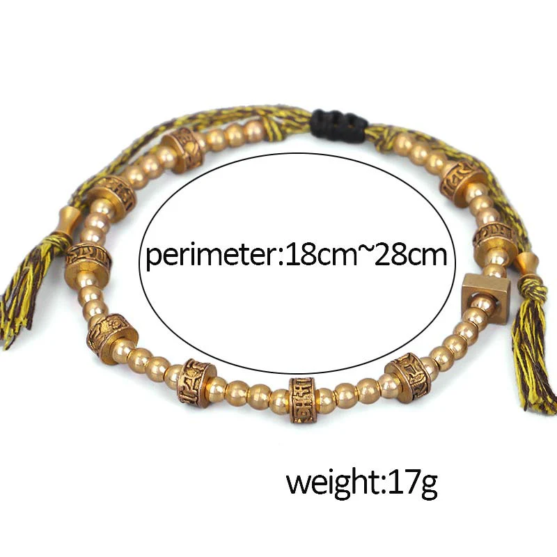 Buddha Stones Maledizione tibetana Sei parole vere Braccialetto della ricchezza - Image 6