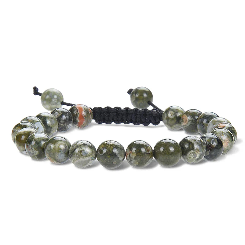 Buddha Stones Pietre di cristallo con potere curativo naturale Bracciale unisex regolabile in macramè - Image 18