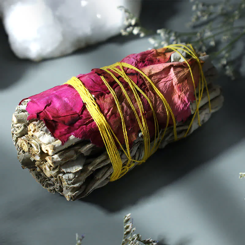 Buddha Stones, rosa rossa, non ti scordar di me, margherite colorate, bastoncino di incenso per la pulizia della casa, bastoncini di incenso per la guarigione e la meditazione, rituali - Image 7