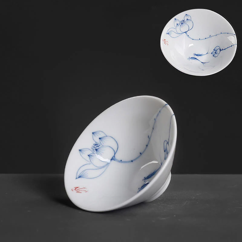 Buddha Stones Vintage Prugna Orchidea Bambù Crisantemo Loto Koi Pesce Tazza da Tè in Ceramica Kung Fu Tazze da Tè - Image 15