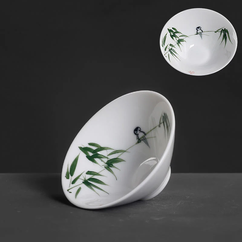 Buddha Stones Vintage Prugna Orchidea Bambù Crisantemo Loto Koi Pesce Tazza da Tè in Ceramica Kung Fu Tazze da Tè - Image 5