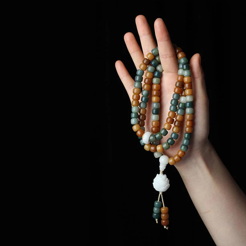 Collana con bracciale in pietra Bodhi Lotus Mala Harmony Buddha Stones - Image 3