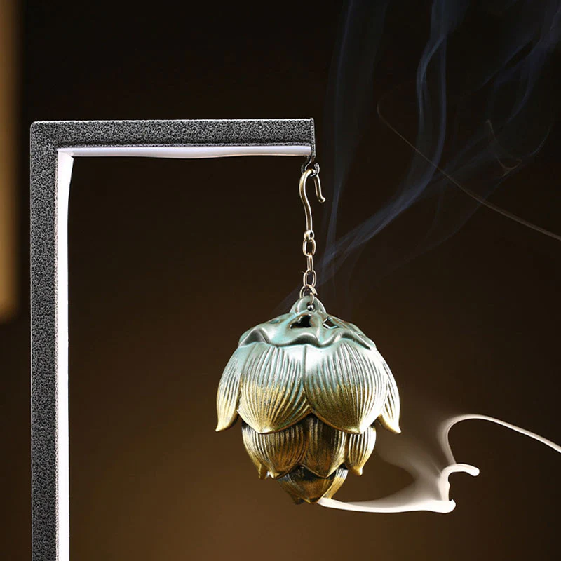 Decorazione per bruciatore di incenso sospeso Buddha Stones meditazione di loto - Image 7