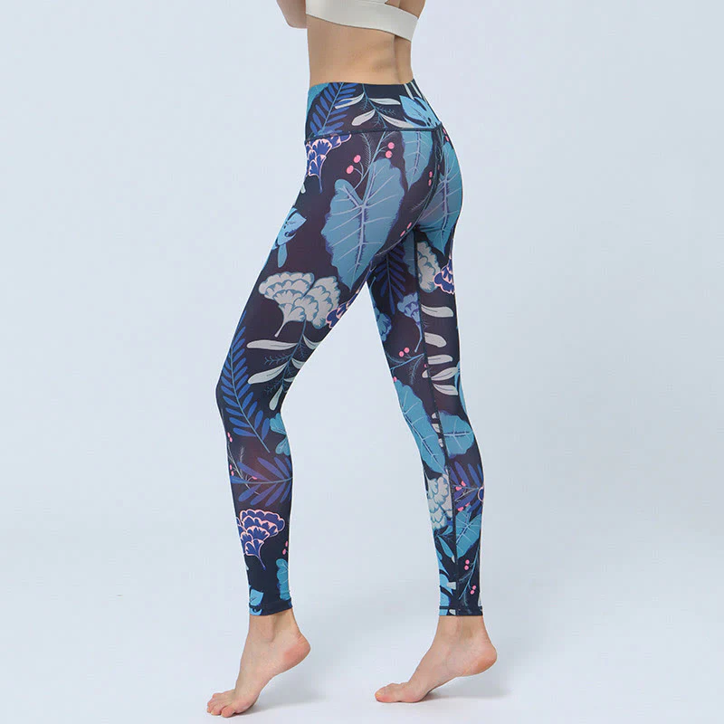 Leggings da yoga a vita alta con stampa Buddha Stones , per fitness e sport, da donna - Image 11