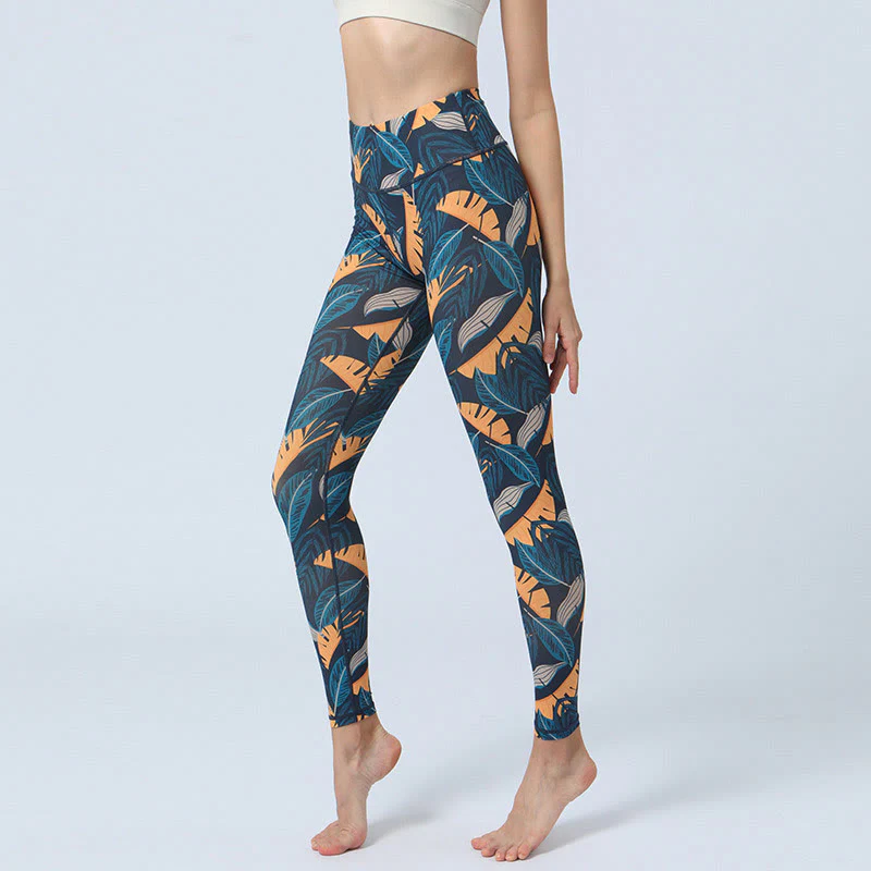 Leggings da yoga a vita alta con stampa Buddha Stones , per fitness e sport, da donna - Image 14