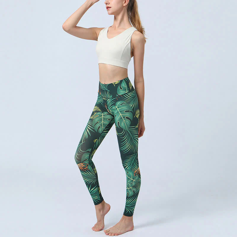 Leggings da yoga a vita alta con stampa Buddha Stones , per fitness e sport, da donna - Image 6