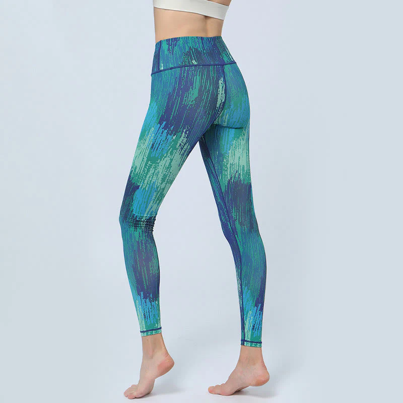 Leggings da yoga a vita alta con stampa Buddha Stones , per fitness e sport, da donna - Image 9