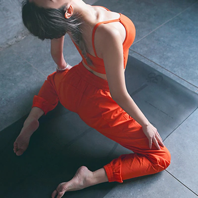 Pantaloni da jogging sportivi da yoga fitness a vita alta con tasche Buddha Stones - Image 15