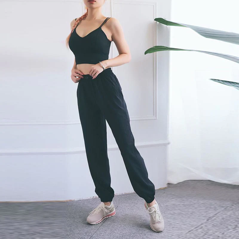 Pantaloni da jogging sportivi da yoga fitness a vita alta con tasche Buddha Stones - Image 22