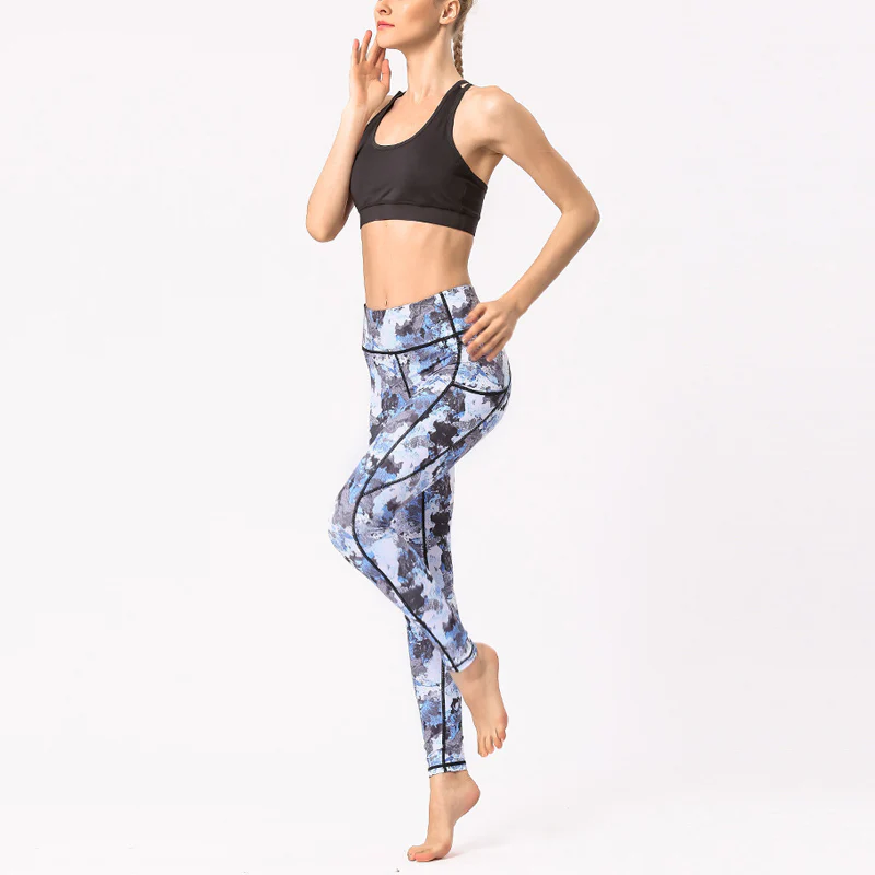 Pantaloni da yoga da donna con stampa colorata Buddha Stones Leggings sportivi da fitness - Image 3