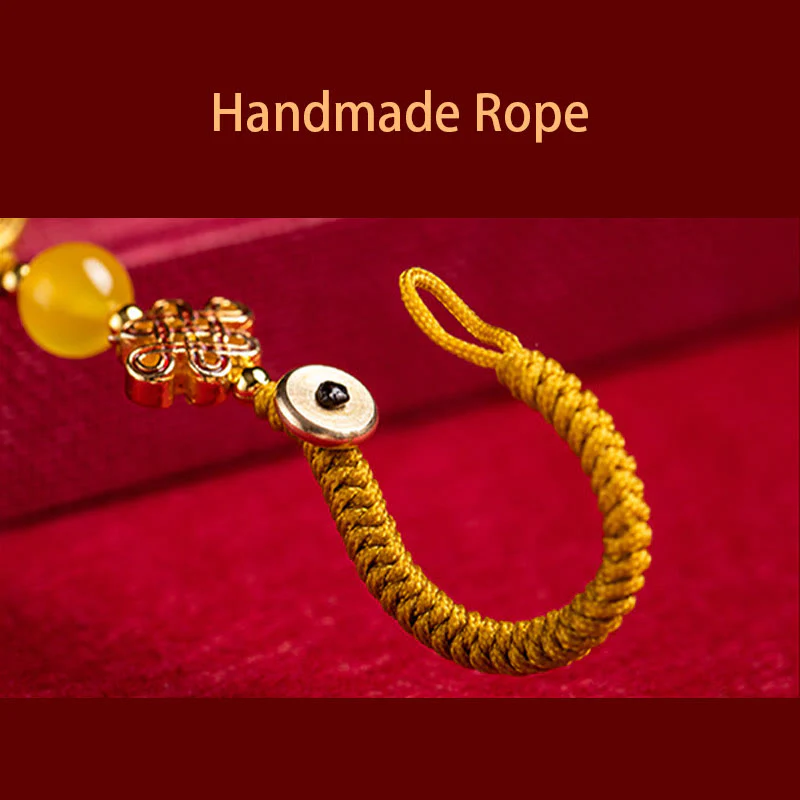 Portachiavi Buddha Stones Double Koi Fish Peace Buckle Wealth Luck - Image 9