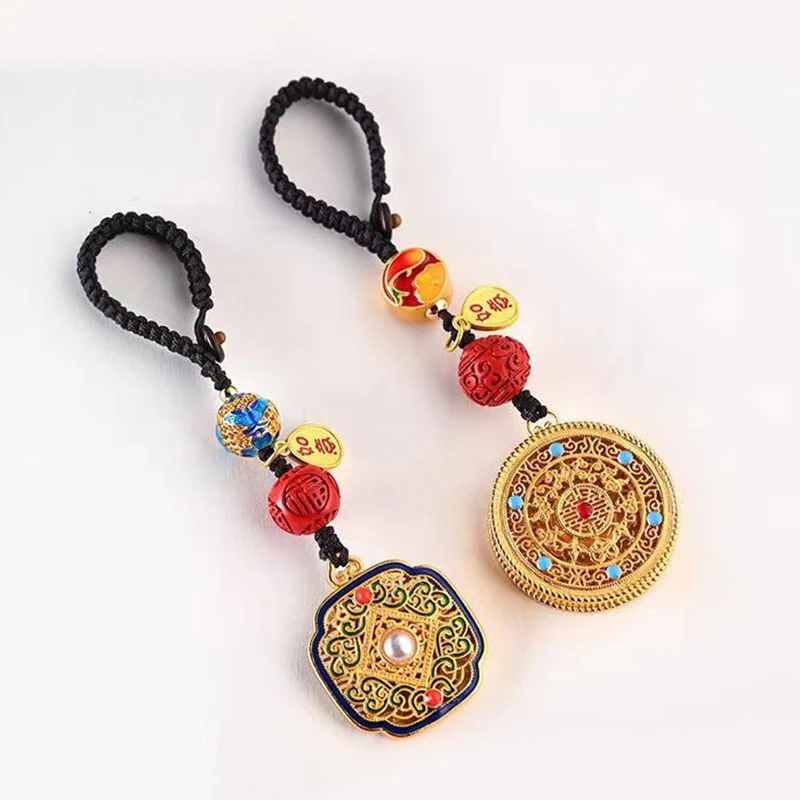 Portachiavi con ciondolo a forma Buddha Stones Fu Character Blessing Ruyi - Image 20