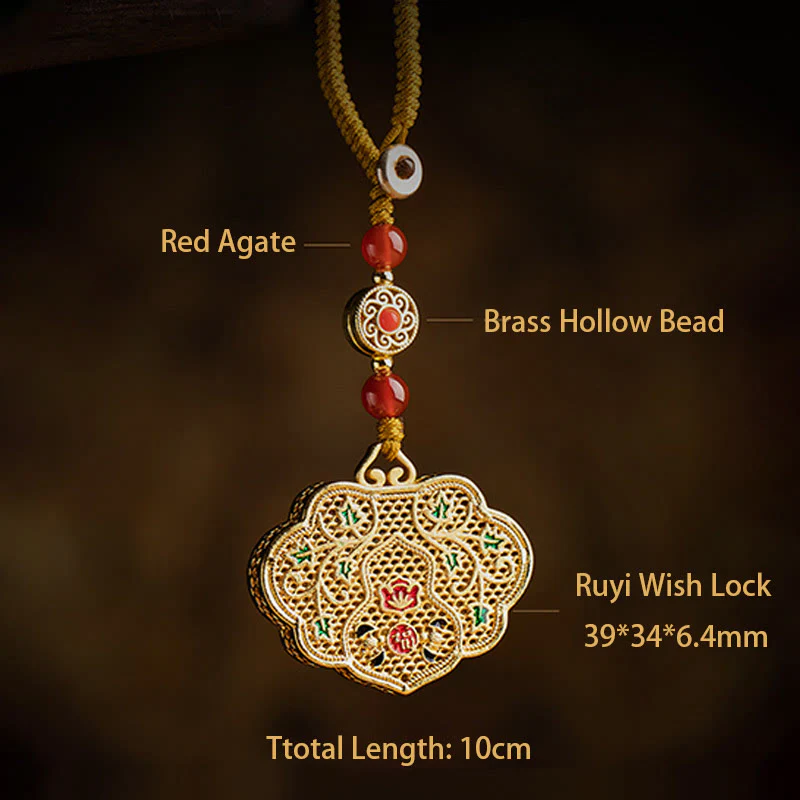 Portachiavi con ciondolo a forma di lucchetto con Buddha Stones, carattere Fu, fortuna e benedizione - Image 12