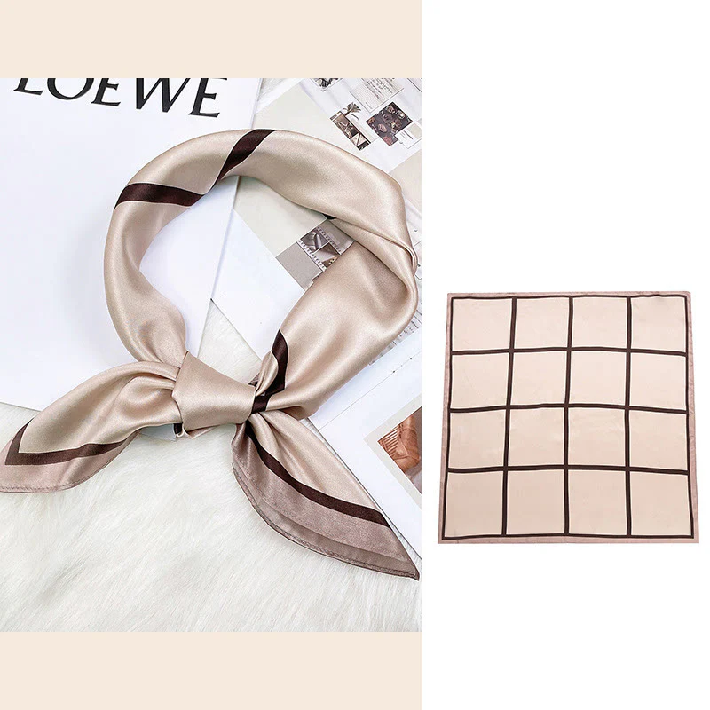 Sciarpa per capelli al collo in seta di gelso al 100%, motivo: Buddha Stones , scena pastorale, mongolfiera, fiori primaverili - Image 33